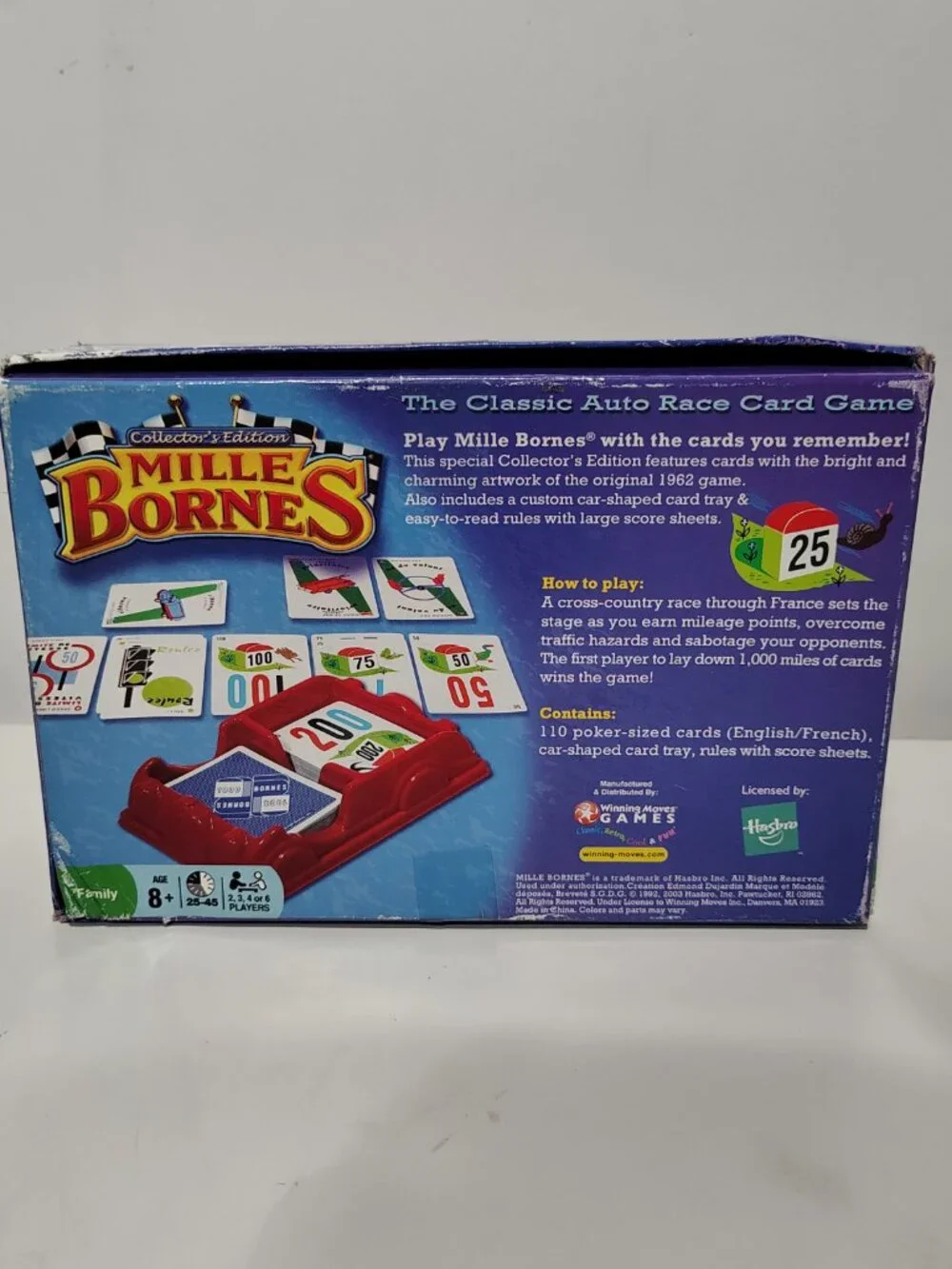 MILLE BORNES Collectors Edition Classic Auto Race Card Game 2003 NICE COMPLETE